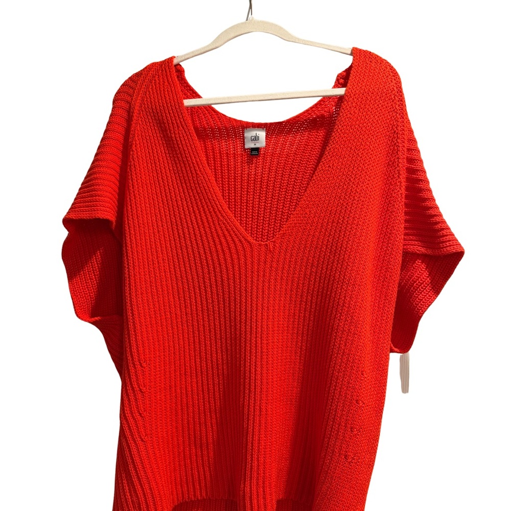 Cabi Orange Knit Sweater